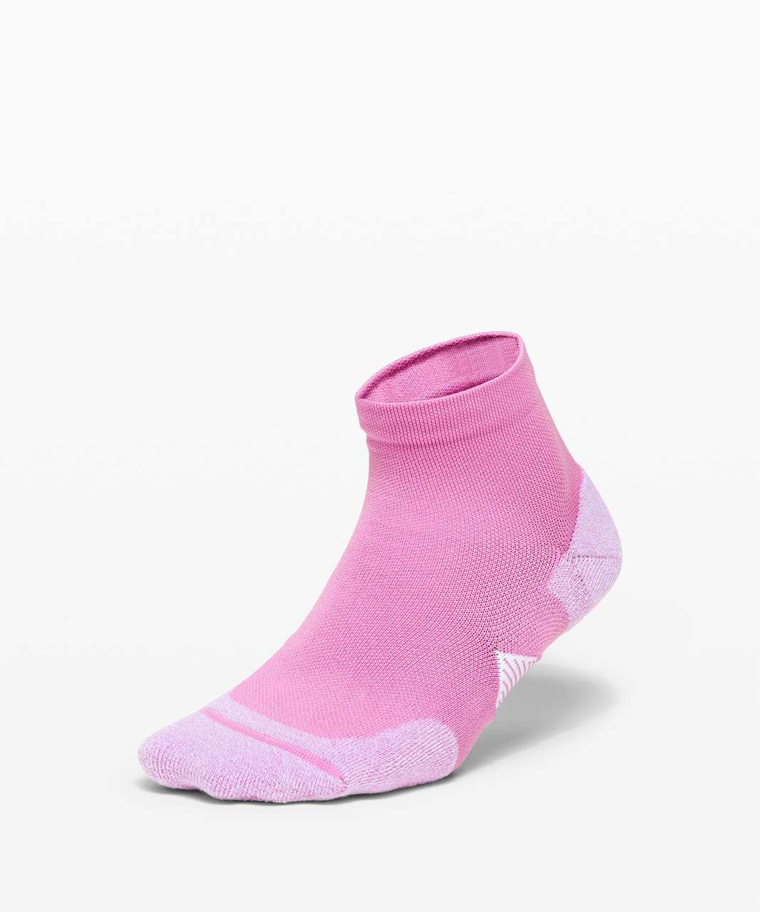 Lululemon Speed Ankle Sock *Silver - Magenta Glow / White