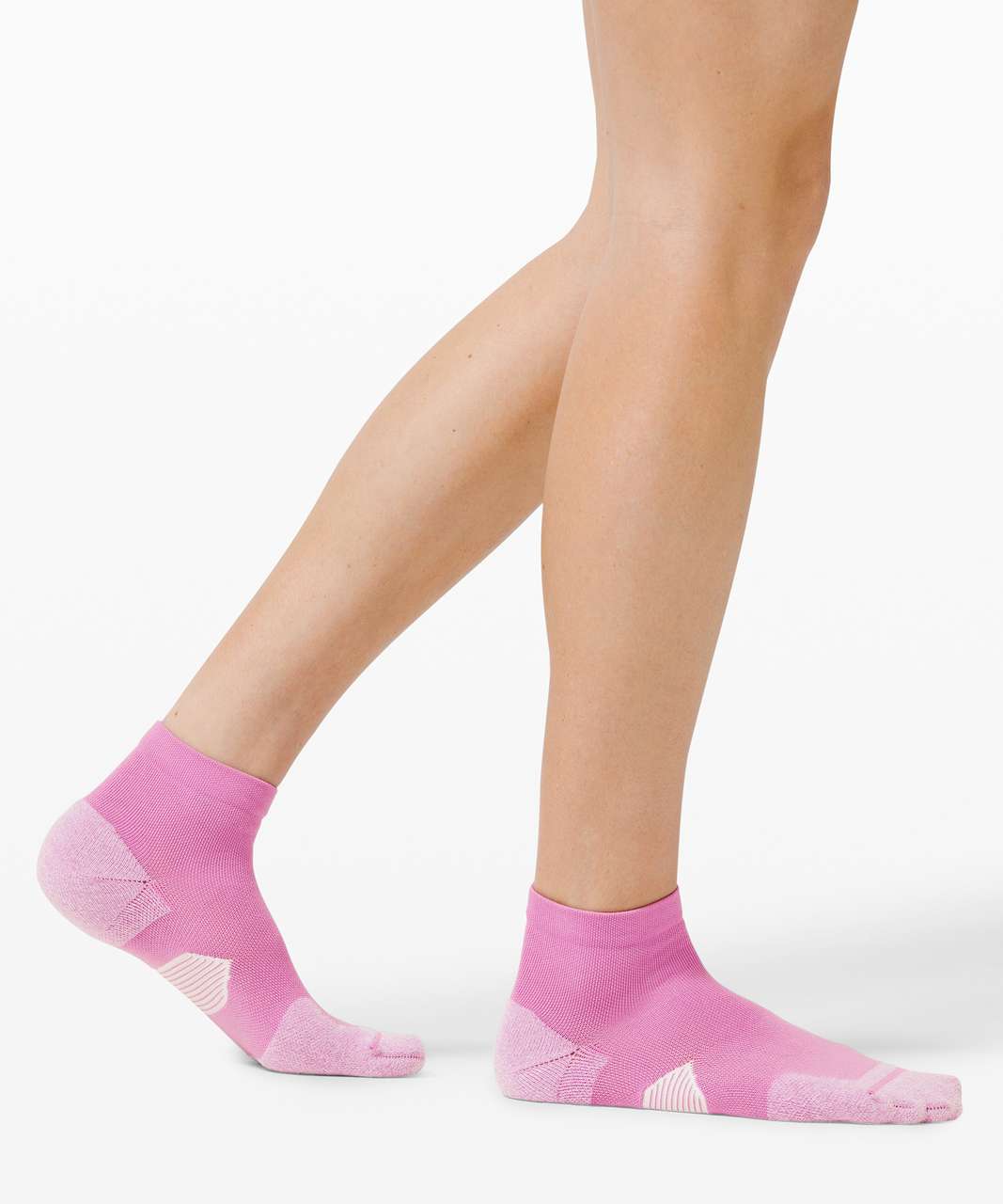 Lululemon Speed Ankle Sock *Silver - Magenta Glow / White