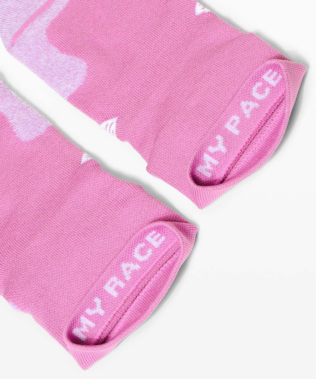 Lululemon Speed Ankle Sock *Silver - Magenta Glow / White