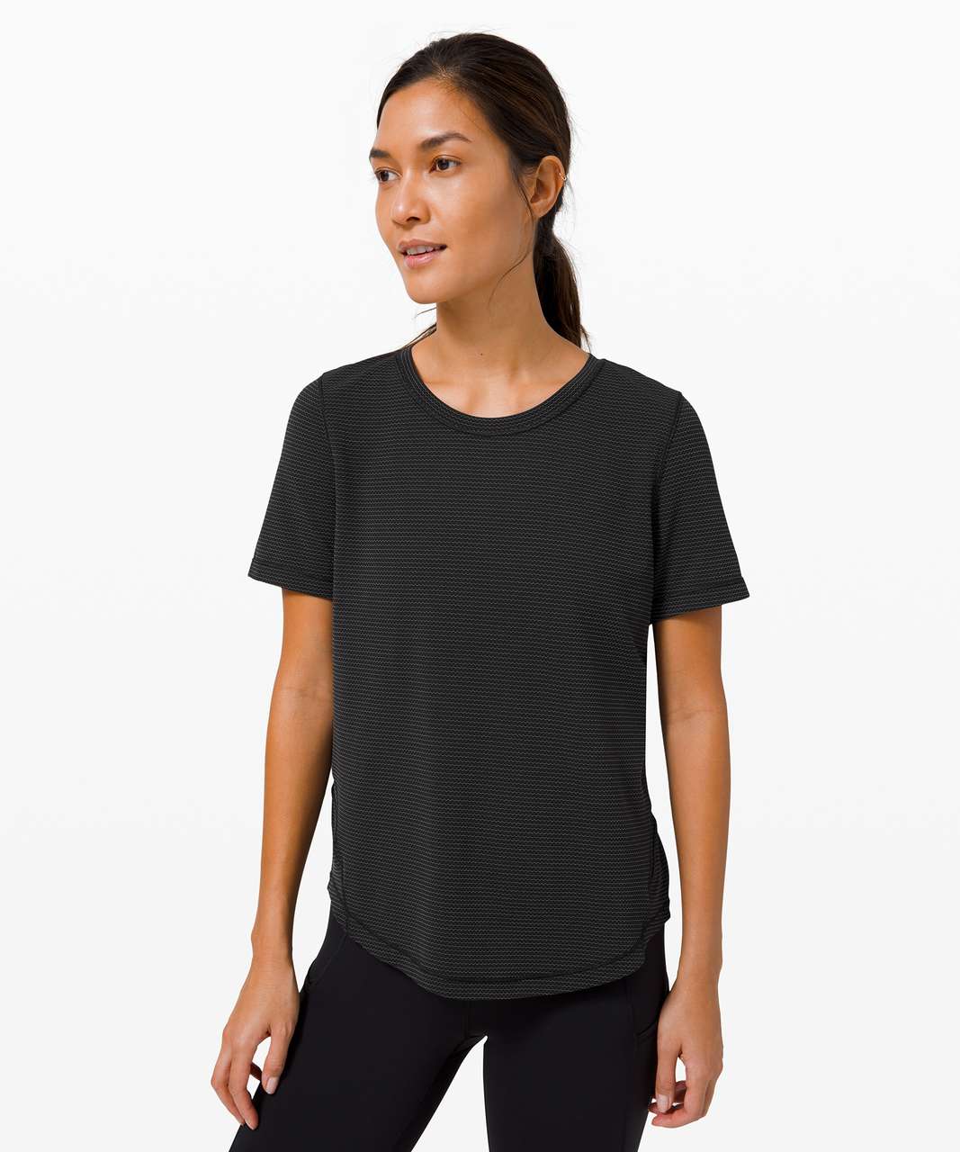 Lululemon Long Distance Short Sleeve - Black - lulu fanatics