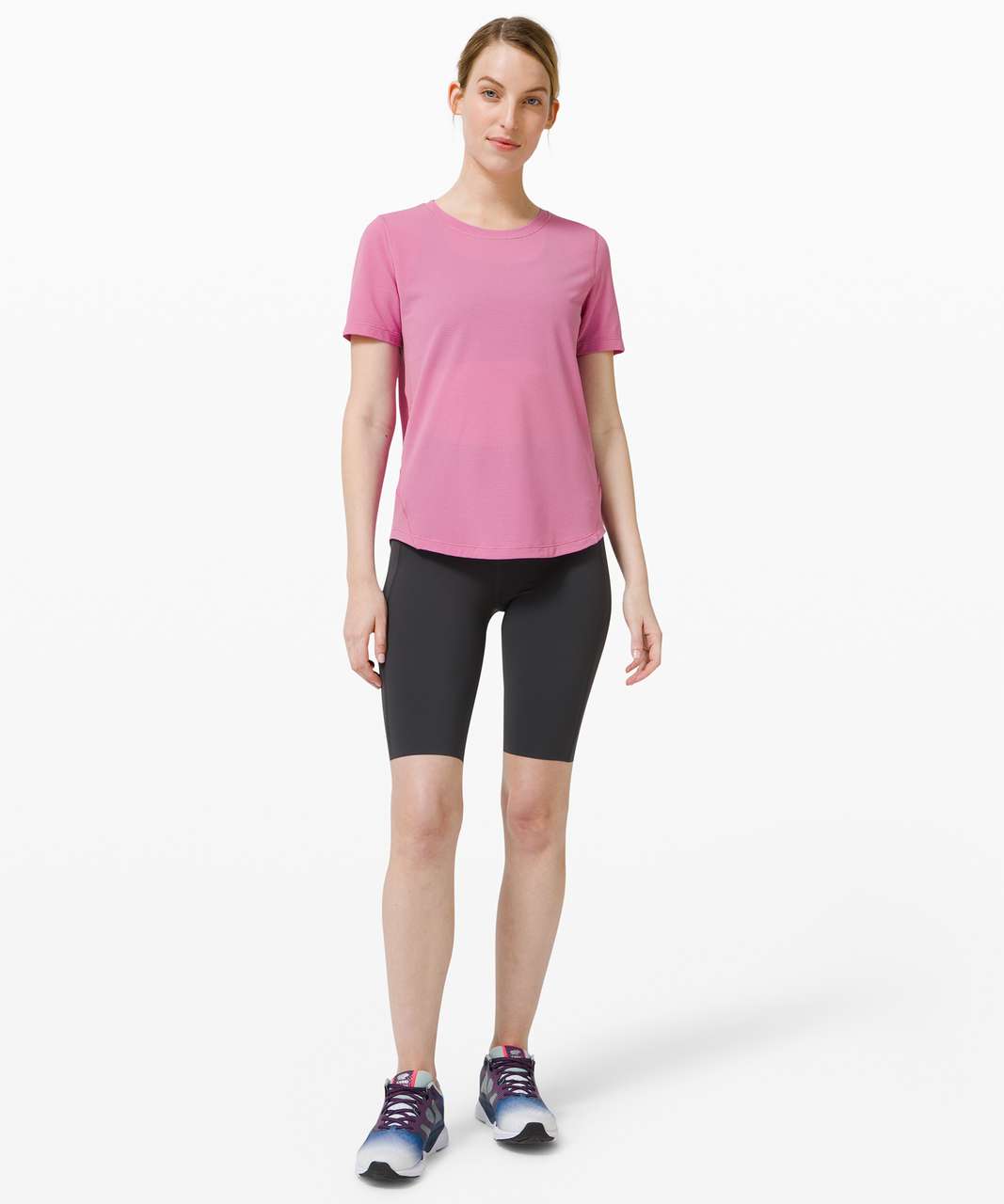 Lululemon Long Distance Short Sleeve - Magenta Glow