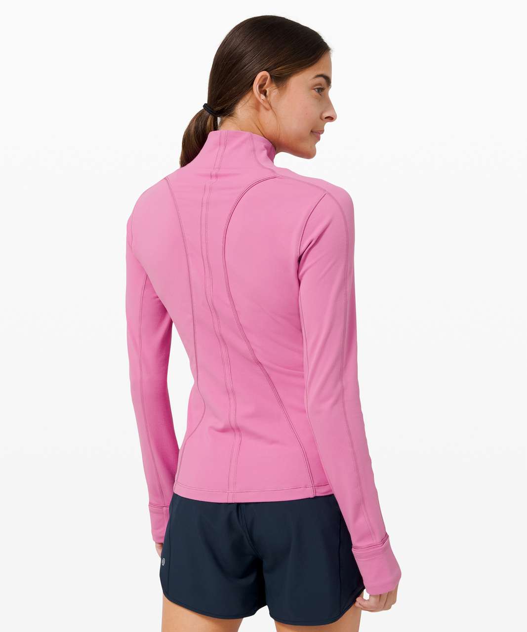 Lululemon Run Briskly 1/2 Zip - Magenta Glow