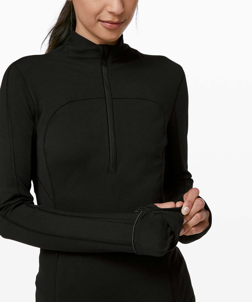 Lululemon Run Briskly 1/2 Zip - Black (First Release)