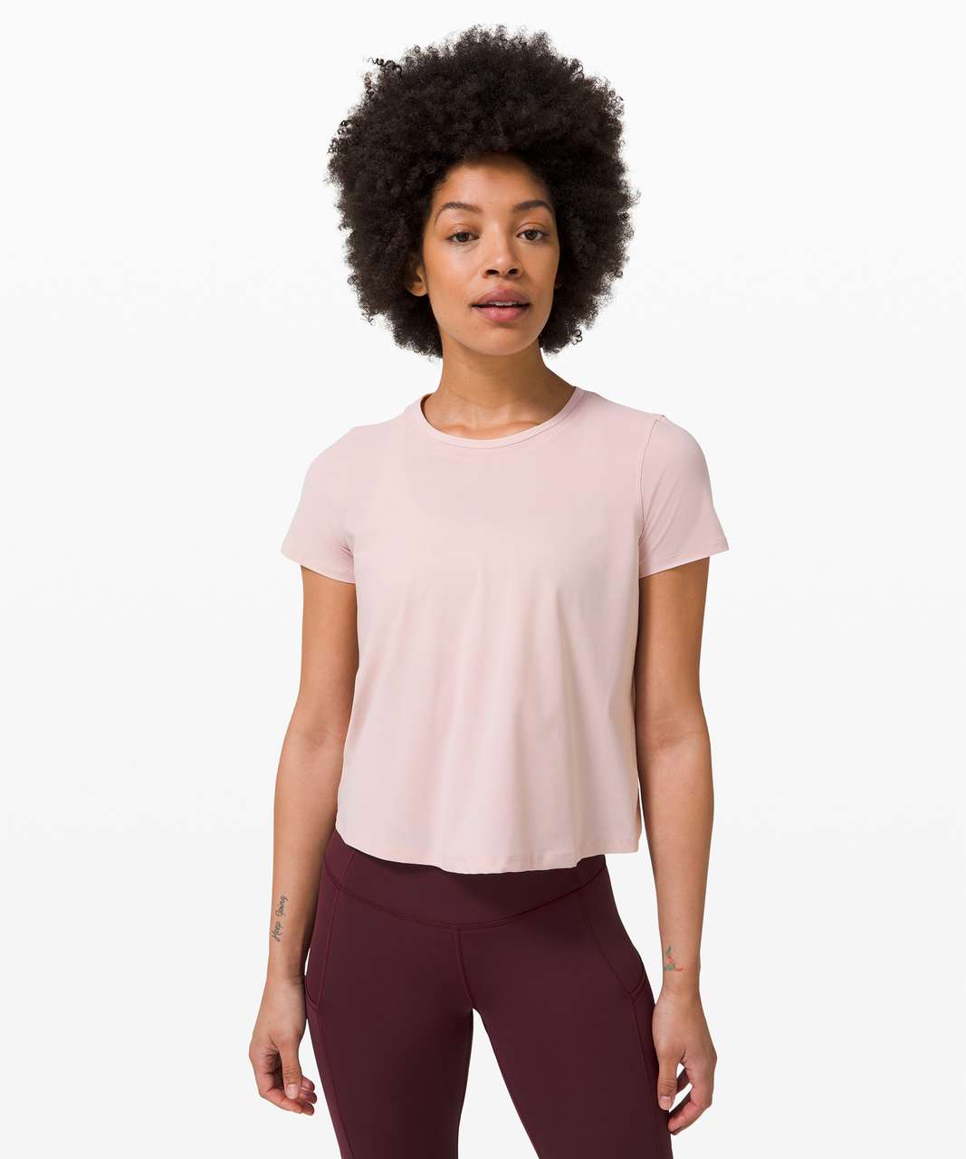 Lululemon Sunday Sprint Short Sleeve - Porcelain Pink - lulu fanatics