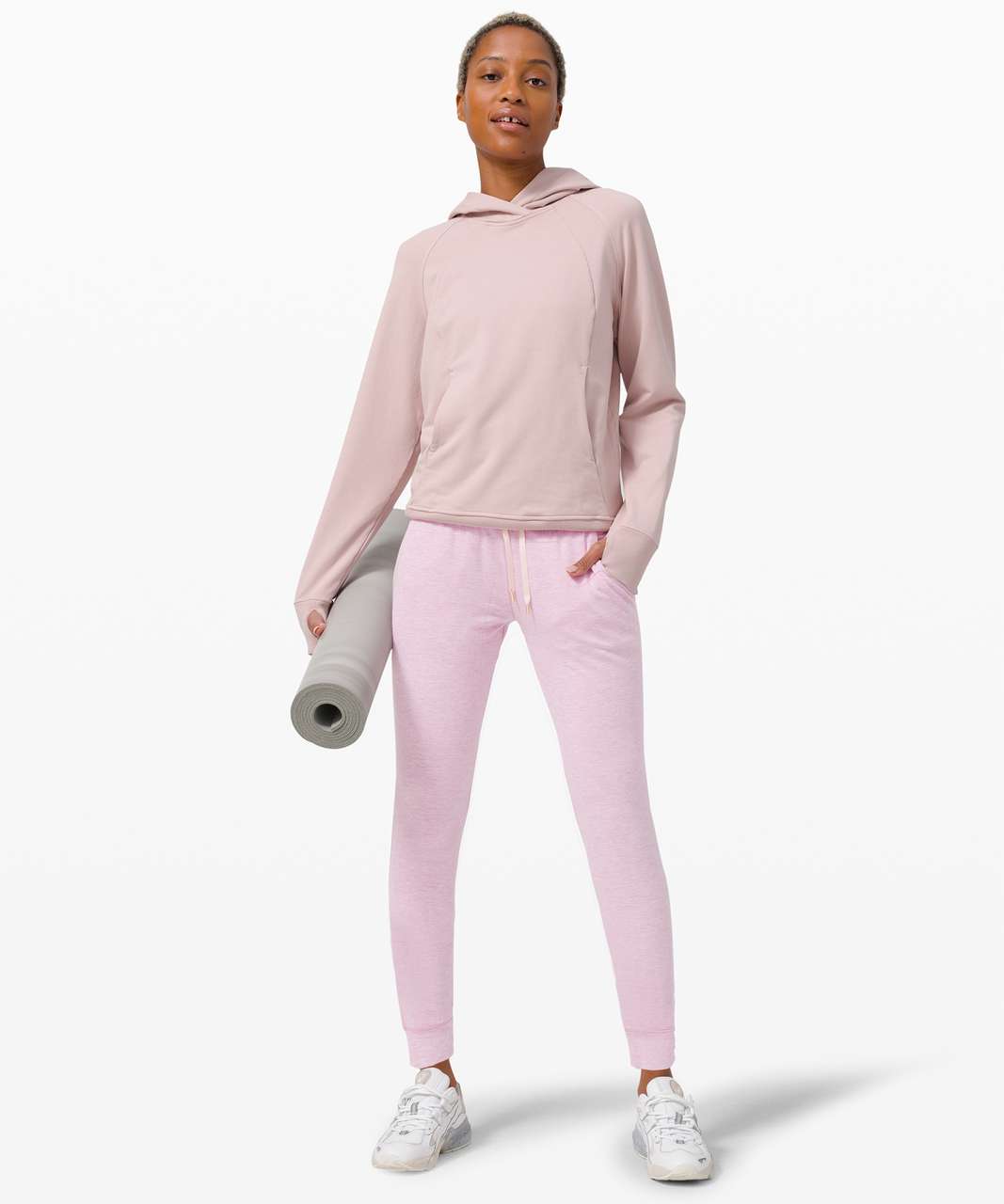 Lululemon Warm Down Jogger Soft Modal - Heathered Pink Taupe - lulu fanatics