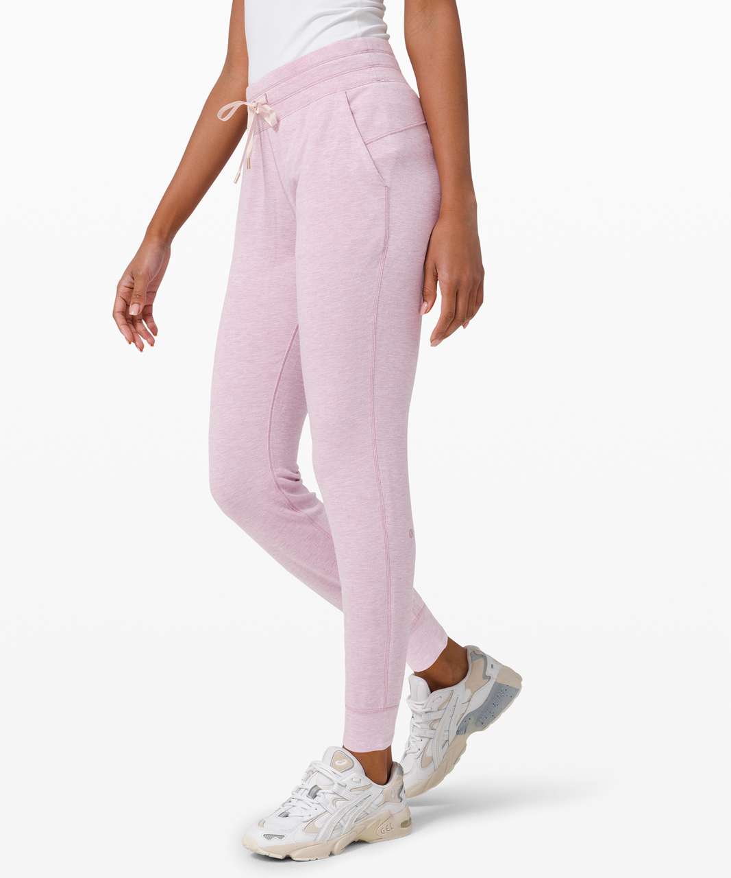 Completely swooning over these heathered pink taupe scuba joggers. (8) I  went back and forth about these for weeks and took the plunge. They're  gorgeous. 😍💕 : r/lululemon
