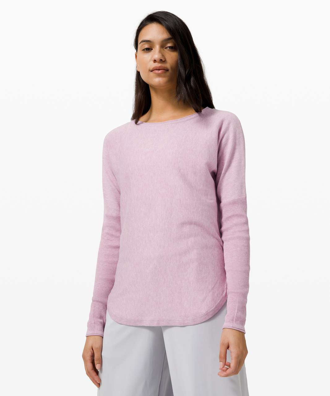 Lululemon Take it All In Sweater - Heathered Pink Taupe - lulu fanatics