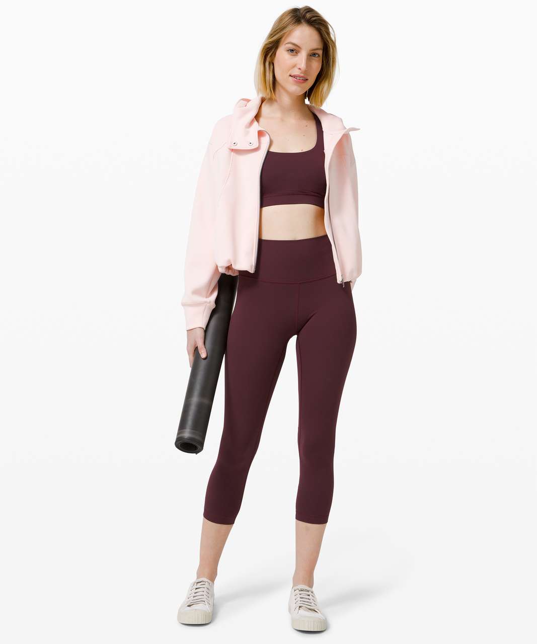 Lululemon Wunder Under High-Rise Crop 23 *Updated Scallop Full-On Luxtreme  - Cassis - lulu fanatics