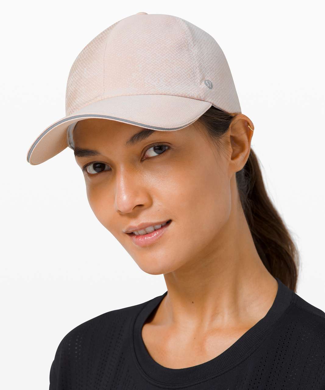 Lululemon Fast and Free Run Hat - Pixel Jacquard Alpine White Mink Berry