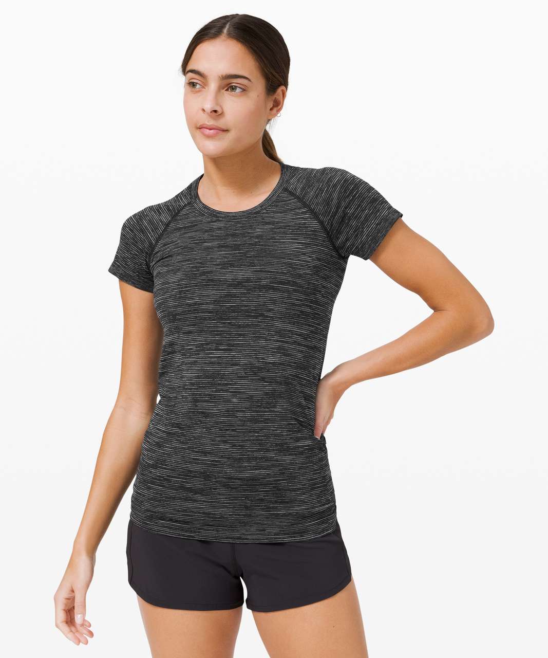 Lululemon Swiftly Tech Short Sleeve 2.0 - Black / White / Black