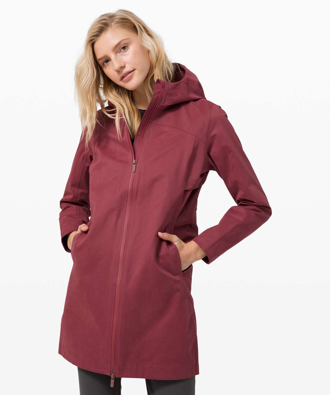 Lululemon Rain Rebel Jacket In Red Merlot