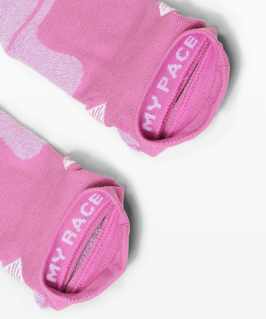 Lululemon Speed Tab Sock *Silver - Magenta Glow / White