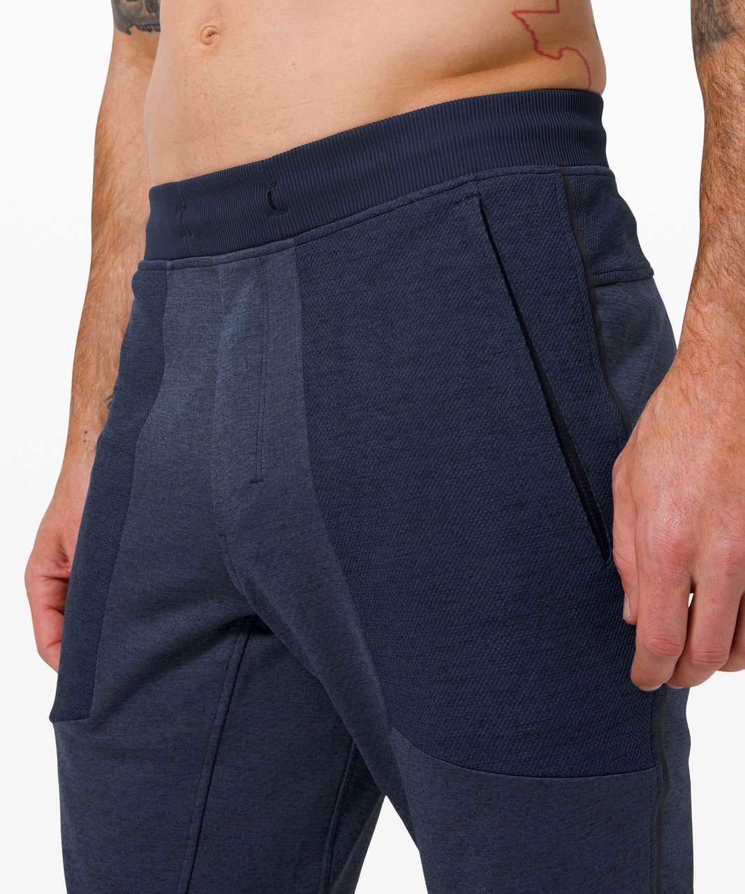 Lululemon Textured Tech Jogger - Black / Cadet Blue - lulu fanatics