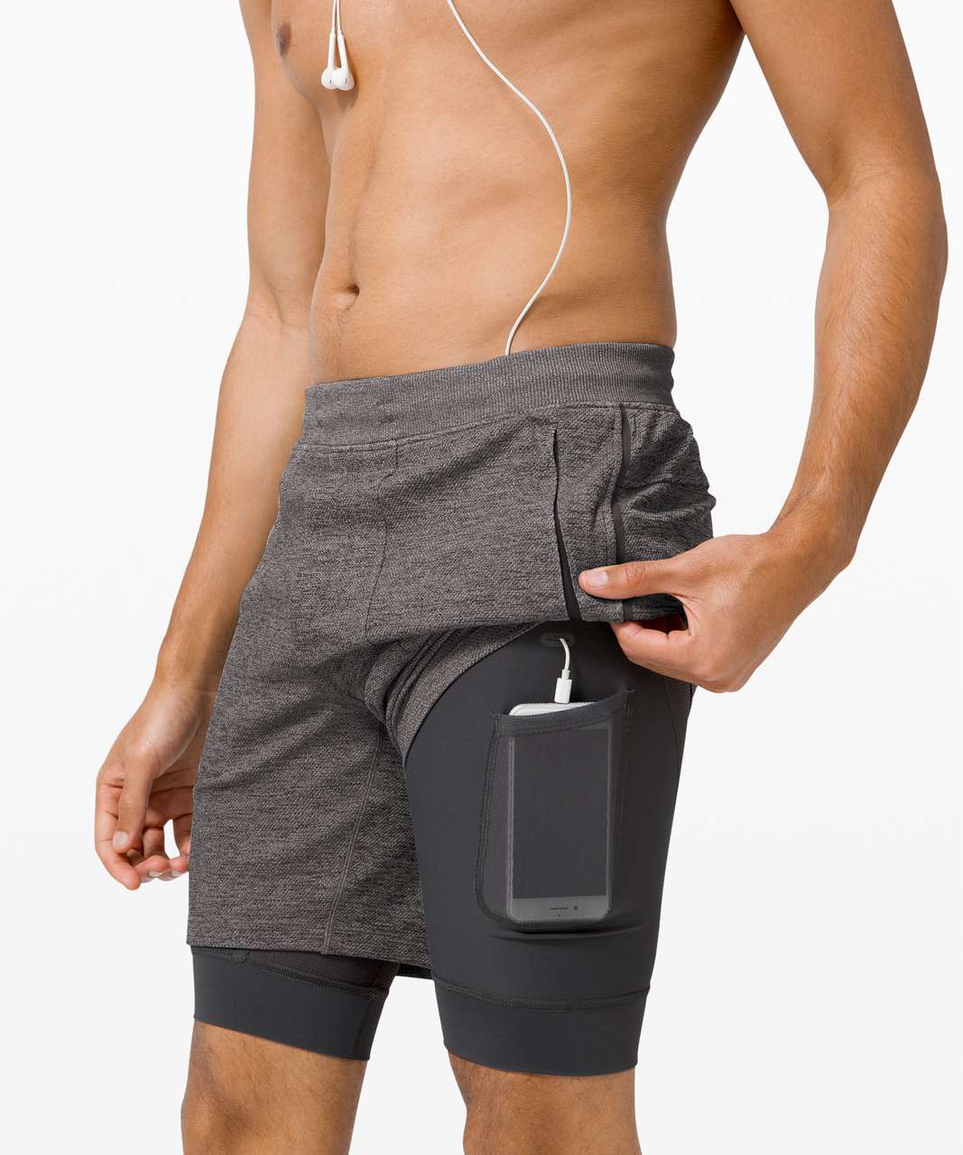 Lululemon T.H.E. Short 7" Mesh *Liner - Graphite Grey / Vapor