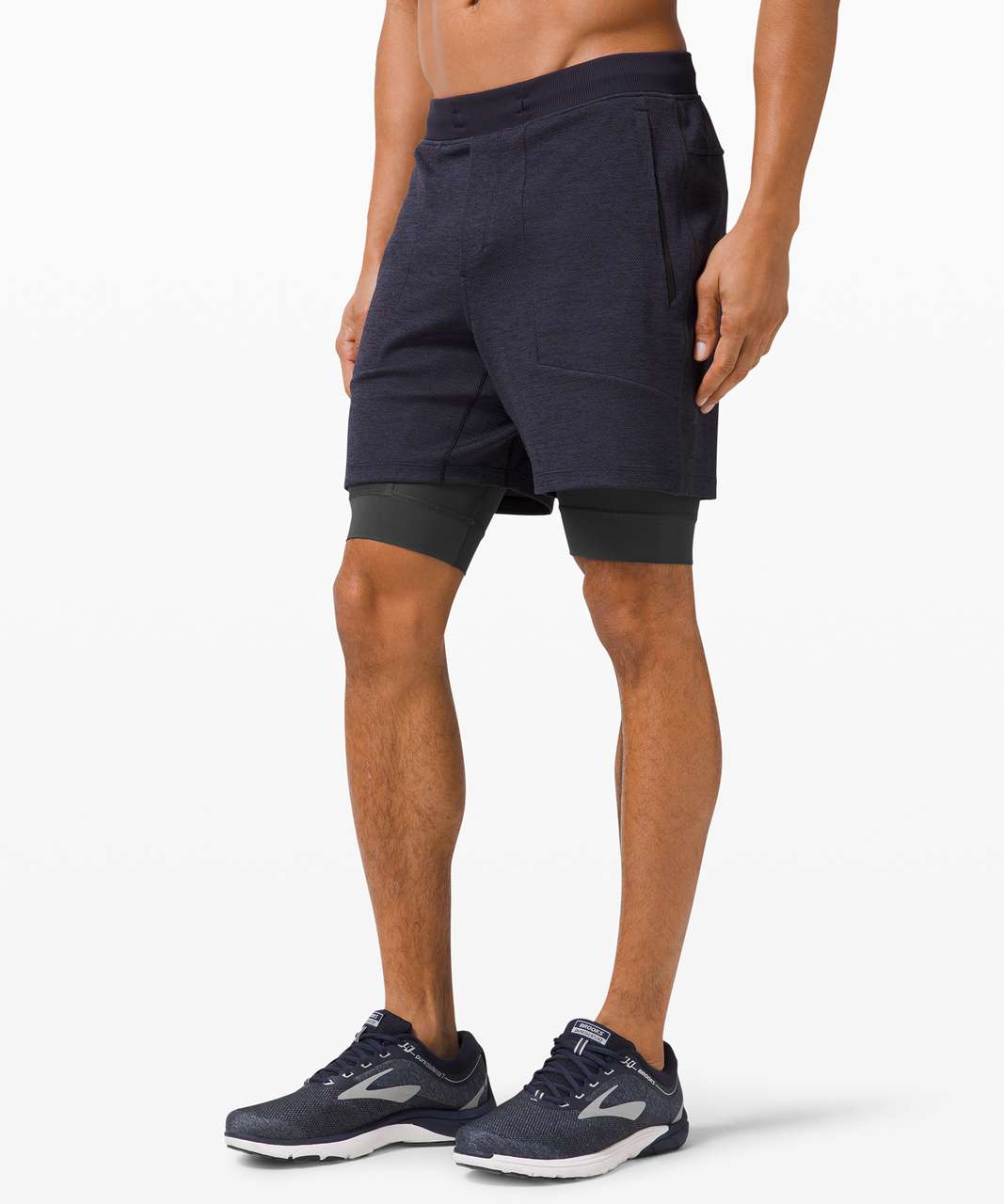 Lululemon T.H.E. Short 7" Mesh *Liner - Black / Cadet Blue