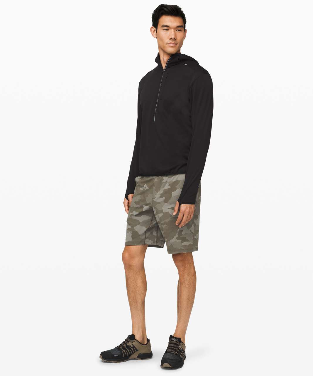 Lululemon Surge Lined Shorts 6 In Variegated Mesh Camo Black