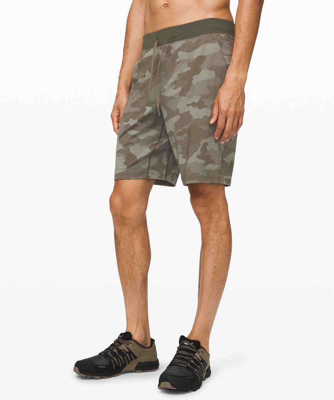 Lululemon T.H.E. Short 9" *Liner - Variegated Mesh Camo Max Dark Olive