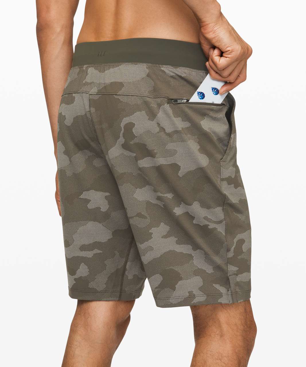 lululemon Men's Surge Short 6 Liner, Variegated Mesh Camo Black, Size XL