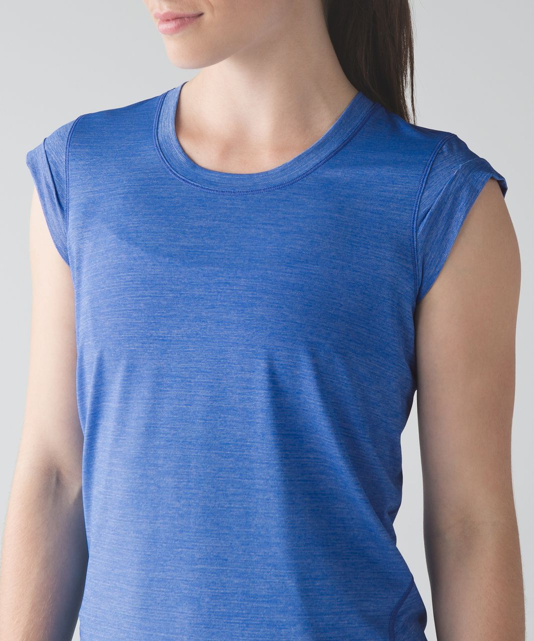 Lululemon Pedal To The Medal Short Sleeve - Heathered Pipe Dream Blue