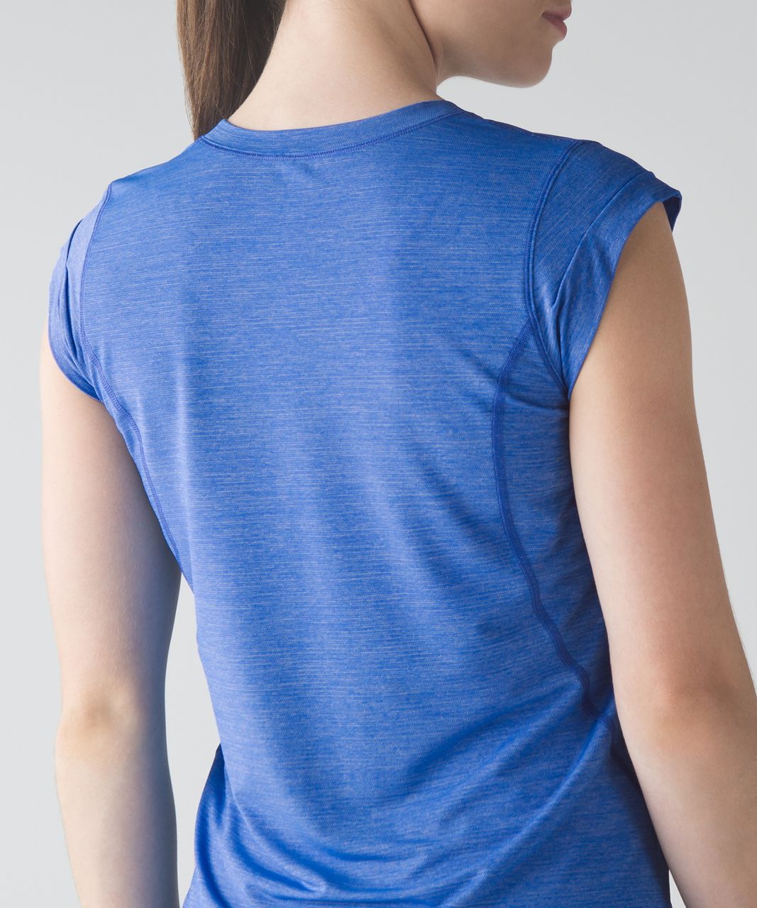 Lululemon Pedal To The Medal Short Sleeve - Heathered Pipe Dream Blue