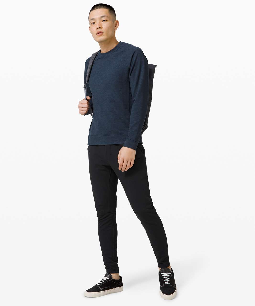 Lululemon City Sweat Crew - Heathered True Navy - lulu fanatics