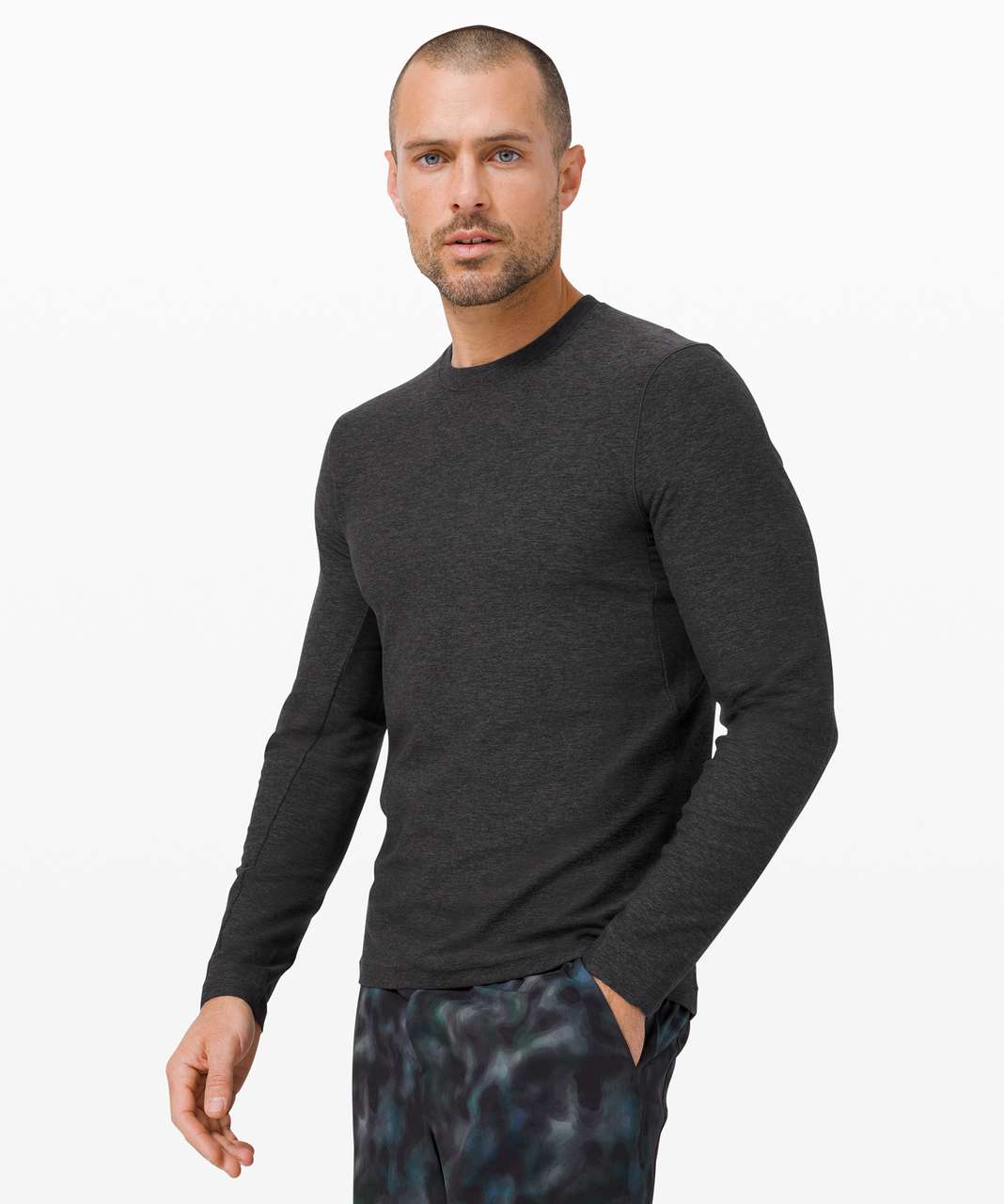 Lululemon Surge Warm Long Sleeve - Heathered Graphite Grey / Black (First Release)