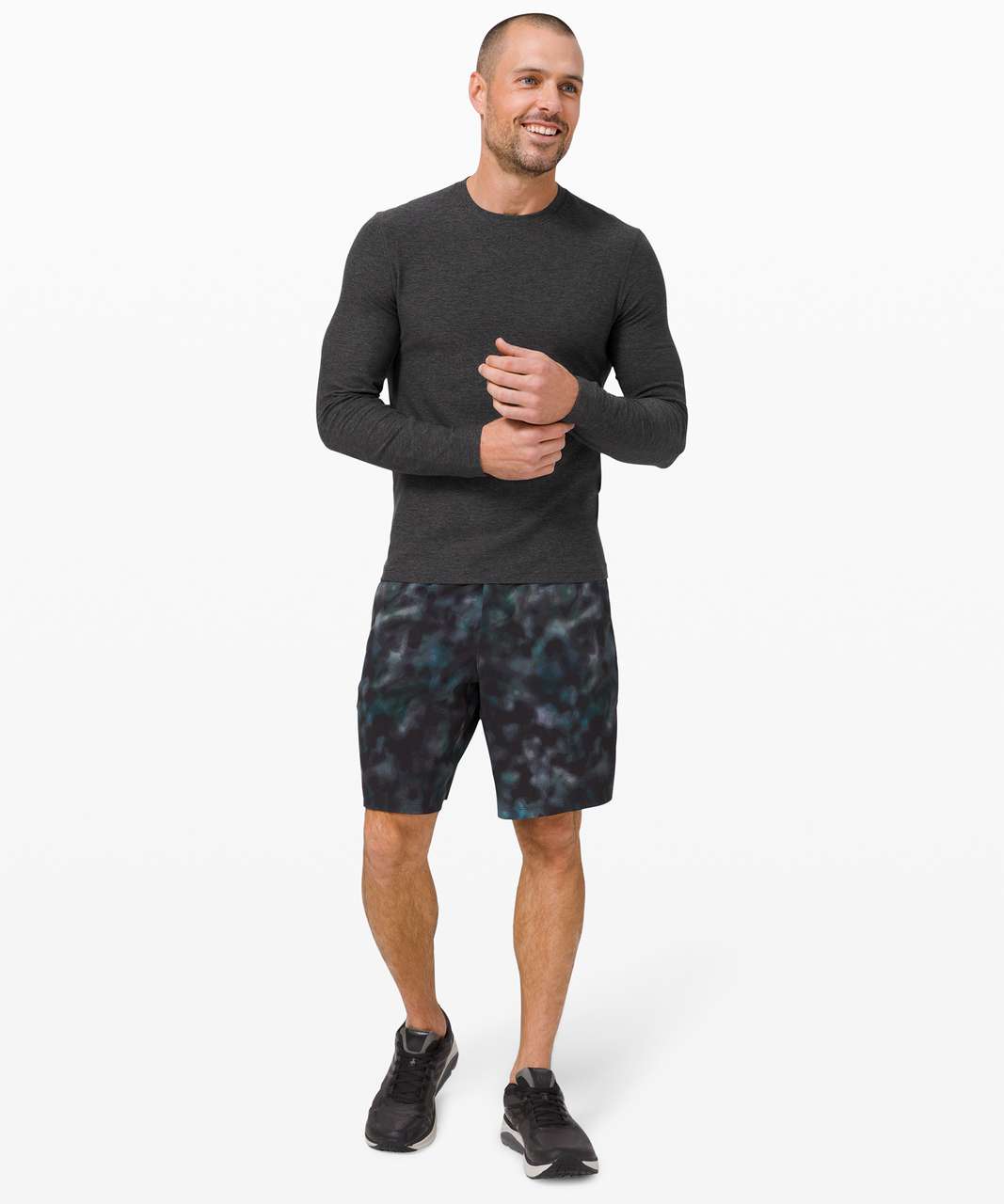 Lululemon Surge Warm Long Sleeve - Heathered Graphite Grey / Black (First Release)