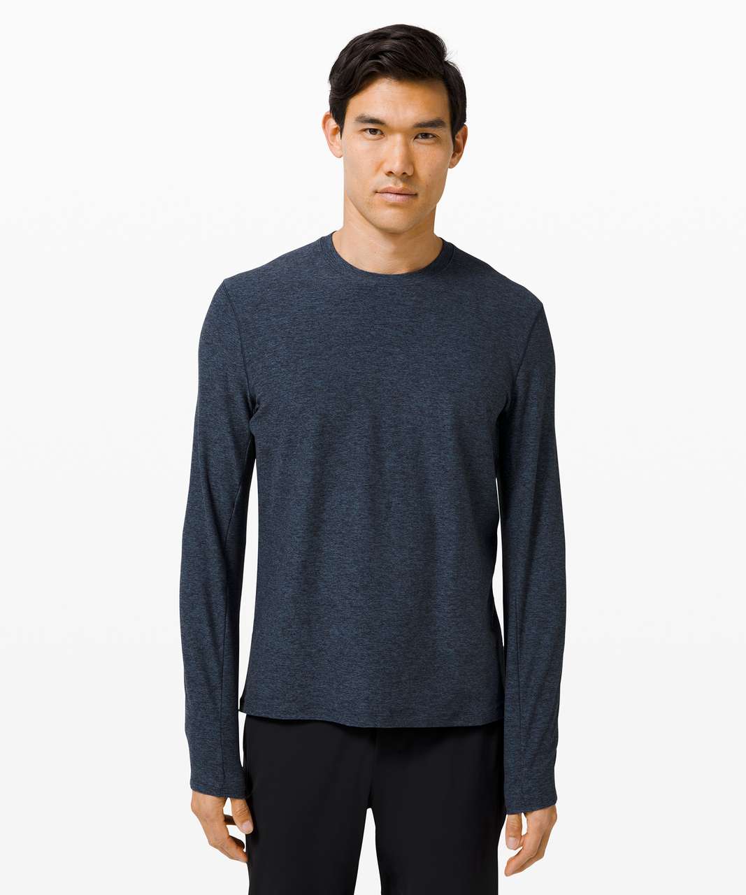 Lululemon Surge Warm Long Sleeve - Heathered True Navy / Black (First Release)