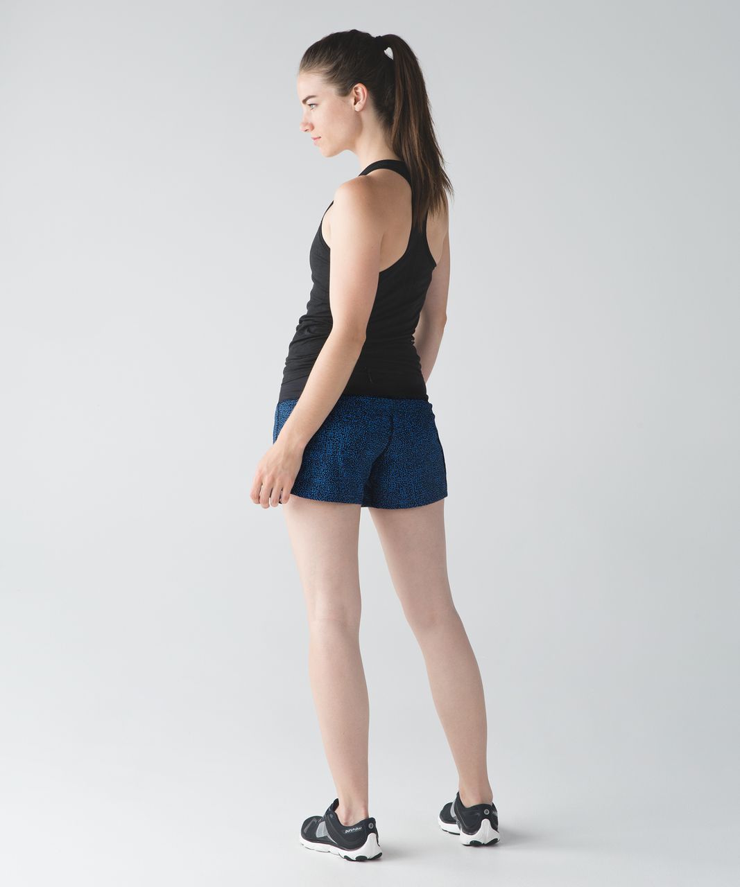 Lululemon Run Times Short - Bubbles Pipe Dream Blue Black / Black