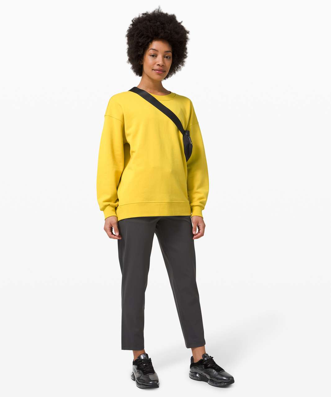 Lululemon perfectly oversized crew sweatshirt pullover soleil yellow size 12  - $65 - From Beatriz