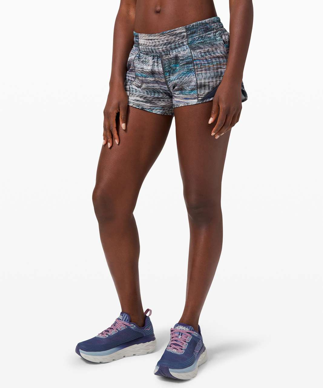 Lululemon Hotty Hot Short II *2.5" - Digital Oasis Grey Multi / True Navy