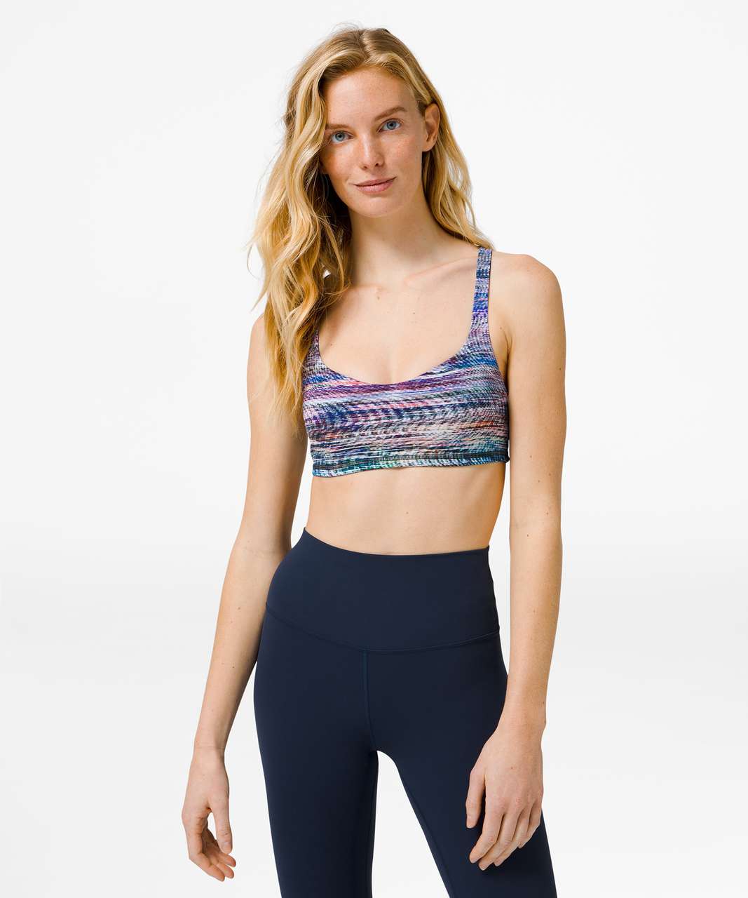 Lululemon Free To Be Bra *Light Support, A/B Cup (Online Only) - Digital Oasis Alpine White Multi