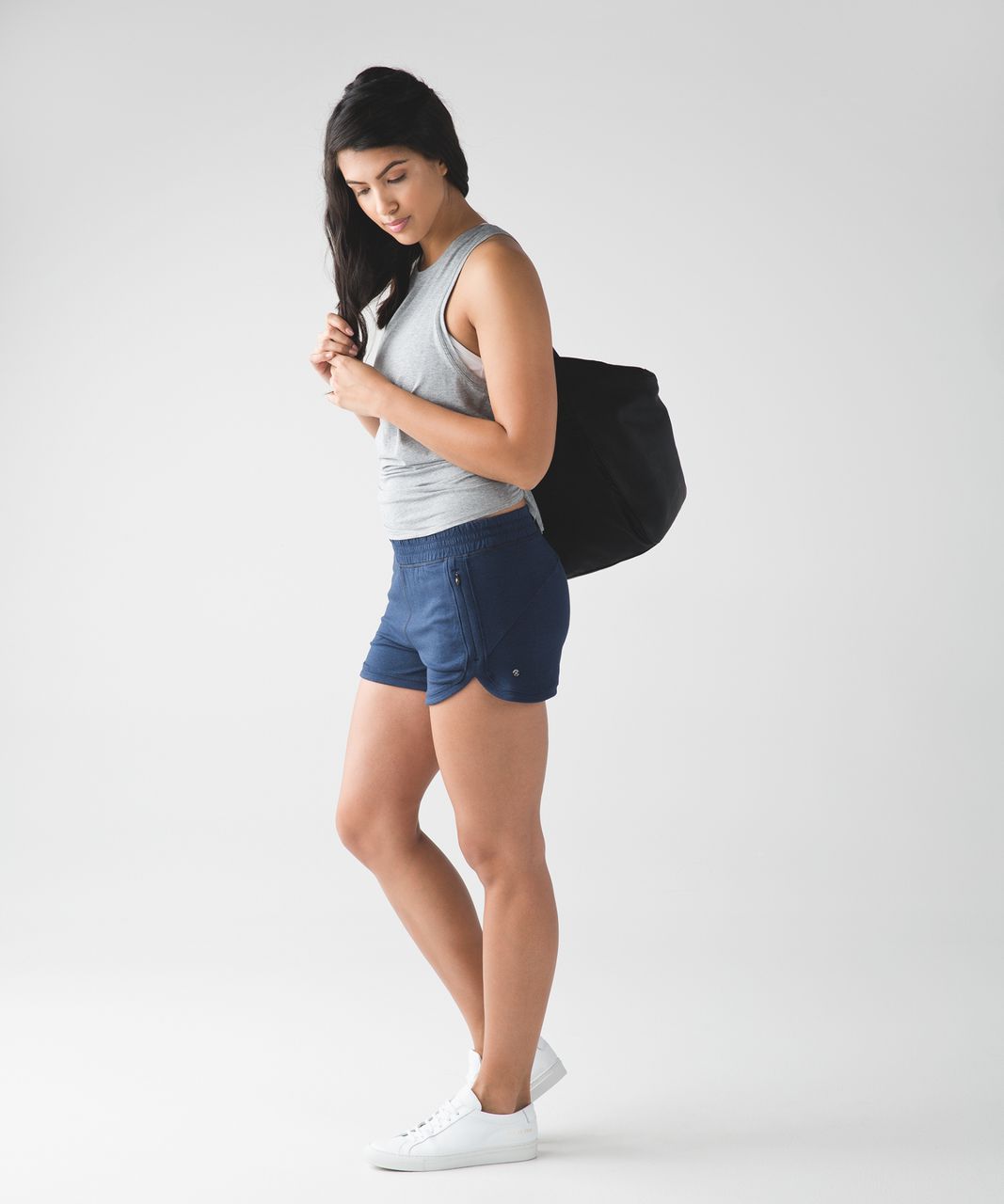 Lululemon Take Ten Short - Heathered Mod Naval Blue