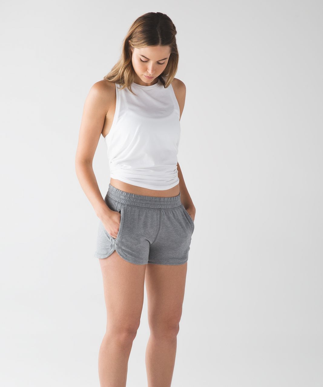 Lululemon Take Ten Short - Heathered Mod Medium Grey