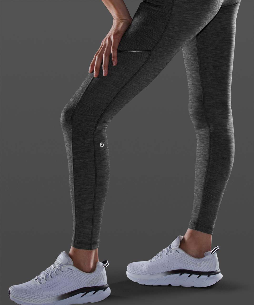 NWT Lululemon Speed Up Tight 28 Heathered Black Grey LW5ATOS HBLK