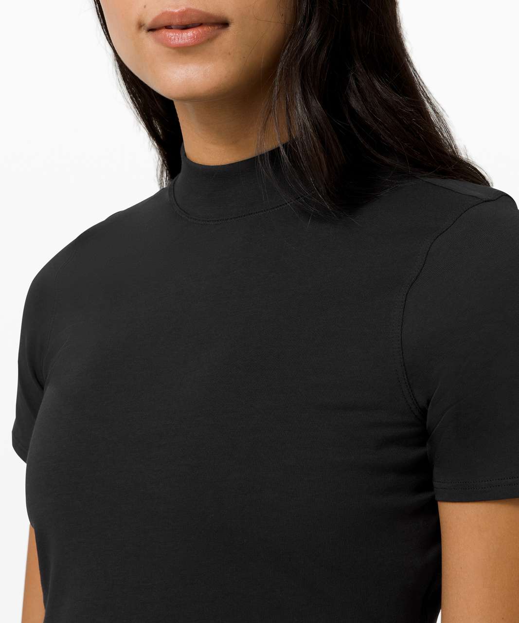 Lululemon Kitsilano Mock Neck Tee - Black