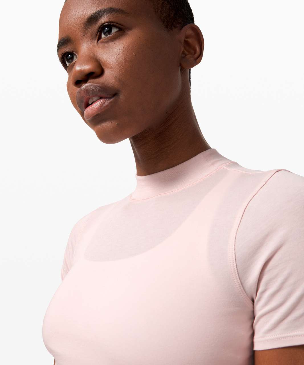 Lululemon Kitsilano Mock Neck Tee - Misty Pink - lulu fanatics