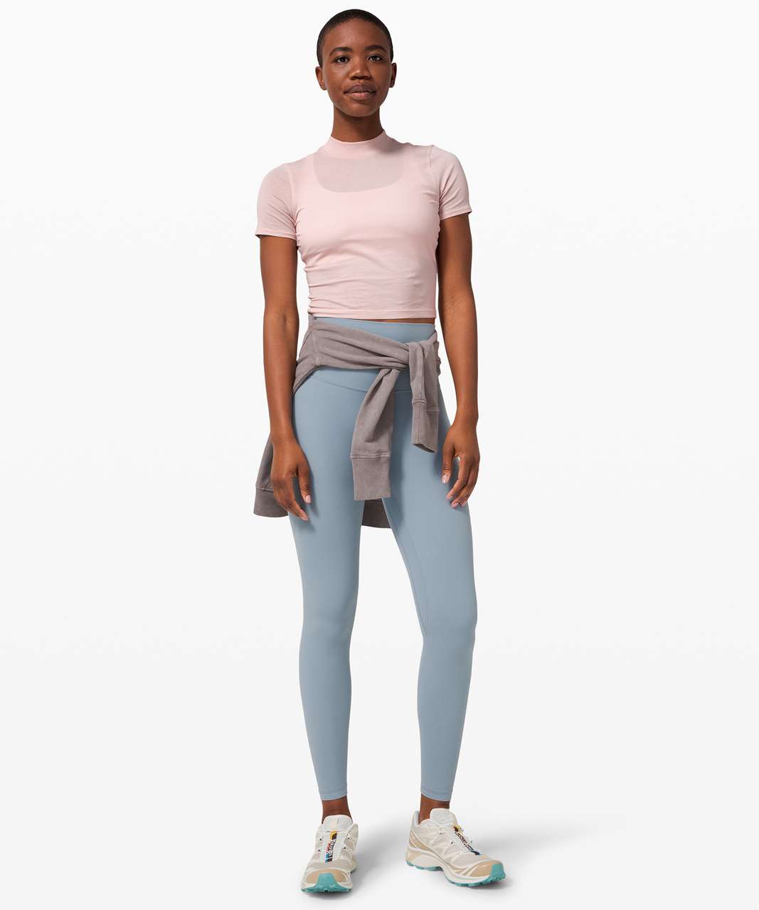 Lululemon Kitsilano Mock Neck Tee - Misty Pink