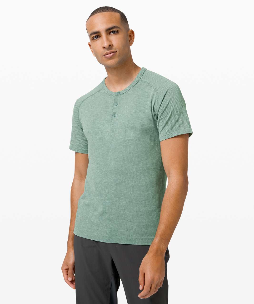 Lululemon Metal Vent Tech Short Sleeve Henley 2.0 - Sea Water / Tidewater Teal