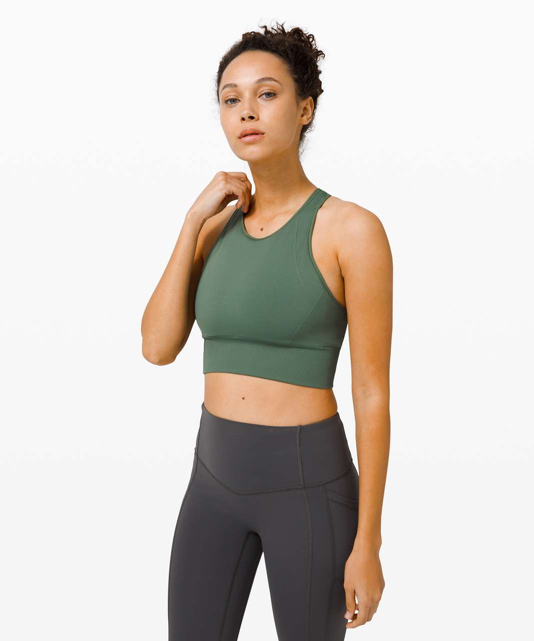 Lululemon Ebb to Train Bra *Medium Support, C/D Cup - Algae Green