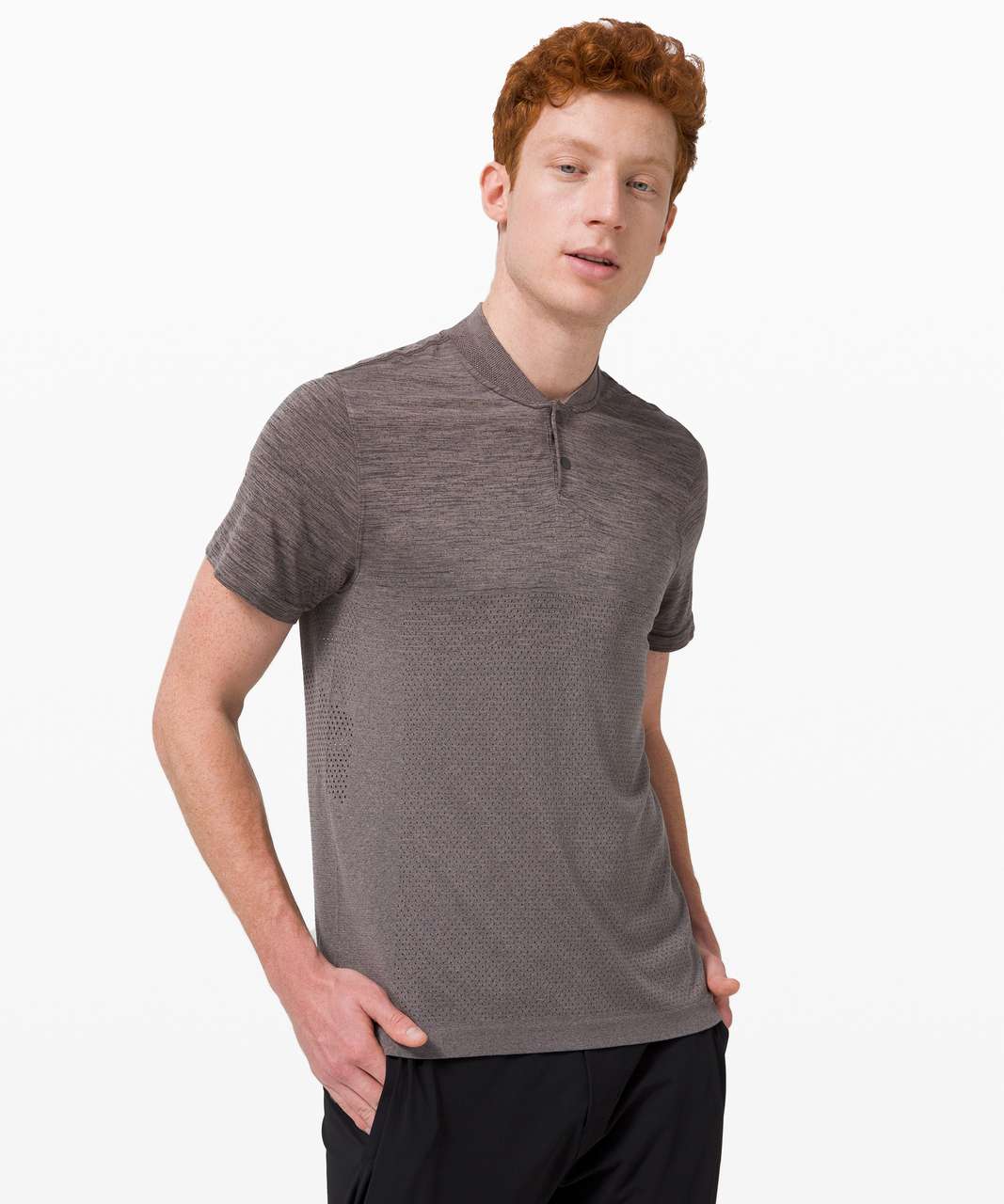 Lululemon Metal Vent Breathe Polo - Graphite Grey / Lunar Rock