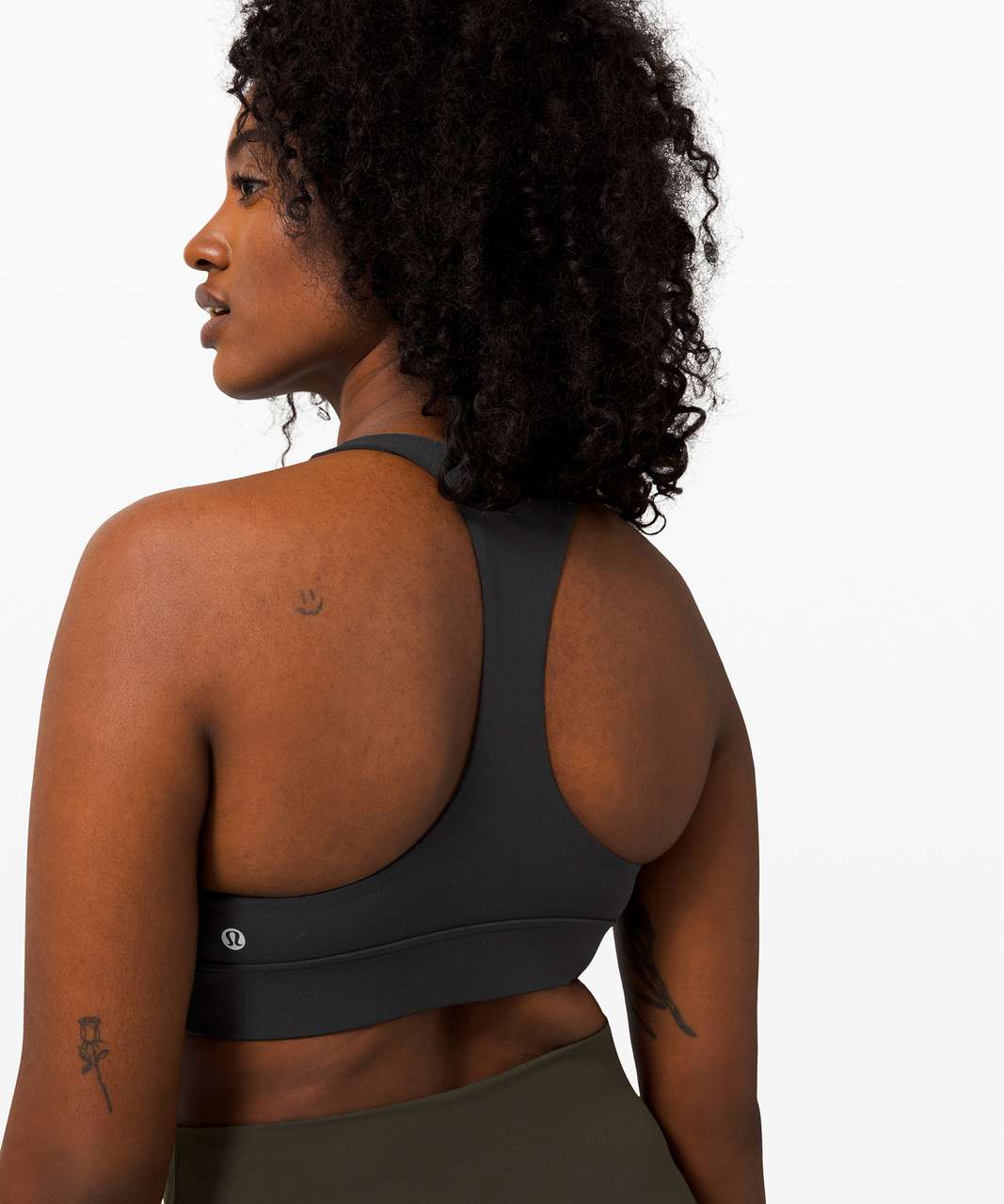 Lululemon Iconic Sweat Bra - Black / Ocean Mist - lulu fanatics