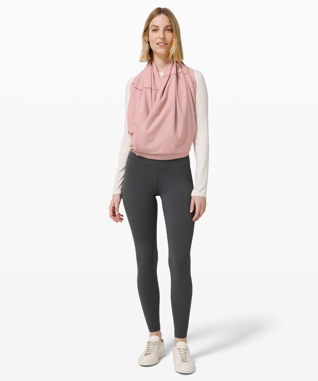 Lululemon Vinyasa Scarf *Rulu - Magnetism Jacquard White Chalky Rose