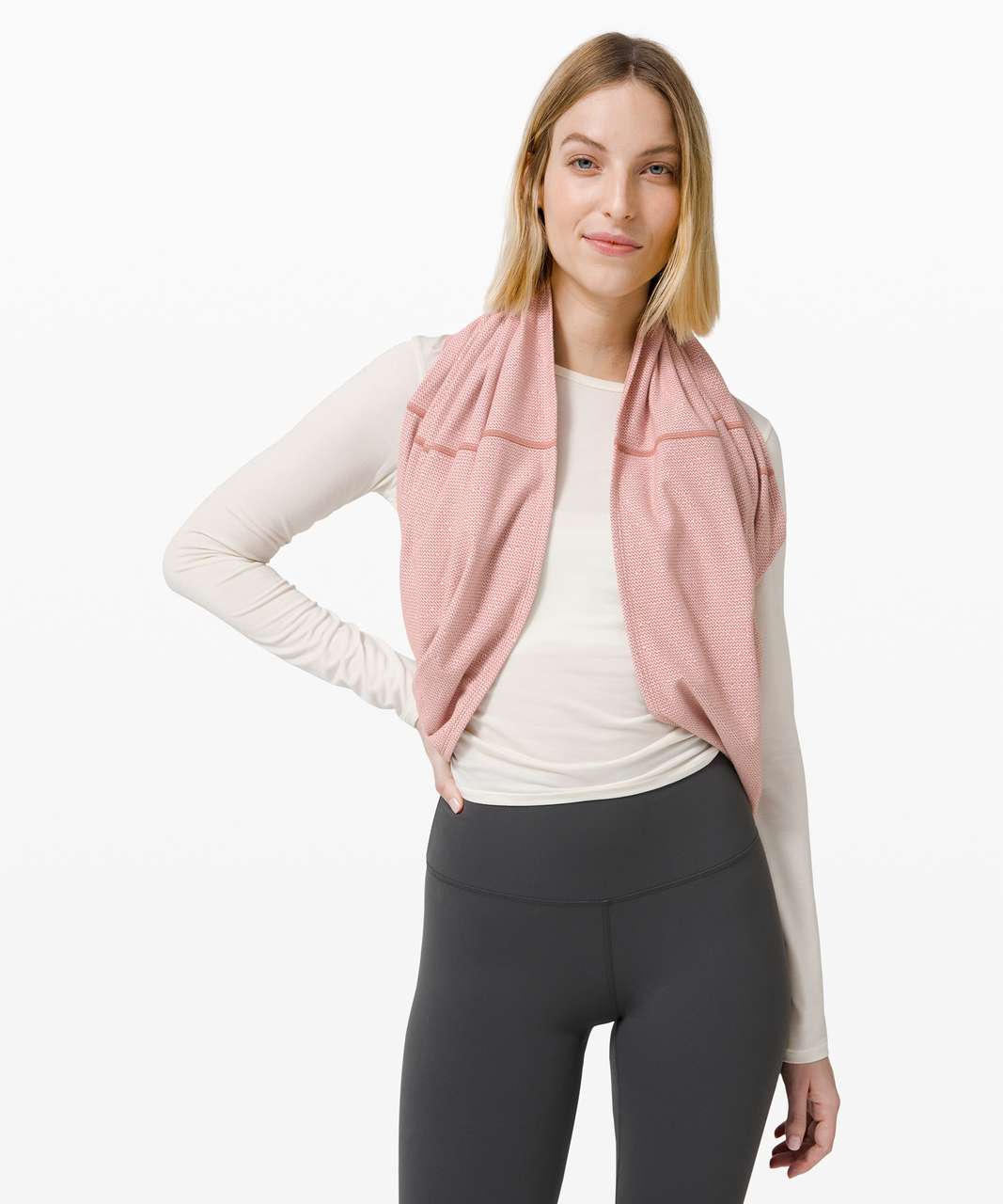 Lululemon Vinyasa Scarf *Rulu - Heathered Pink Taupe - lulu fanatics