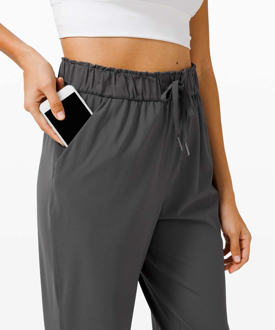 Lululemon Stretch High-Rise Jogger - Linear Tempo Jacquard Silver Drop  Vapor - lulu fanatics