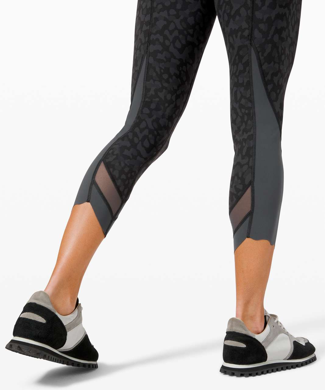 Lululemon Wunder Under Crop High-Rise *Roll Down Scallop Full-On Luxtreme 23" - Formation Camo Deep Coal Multi  / Deep Coal