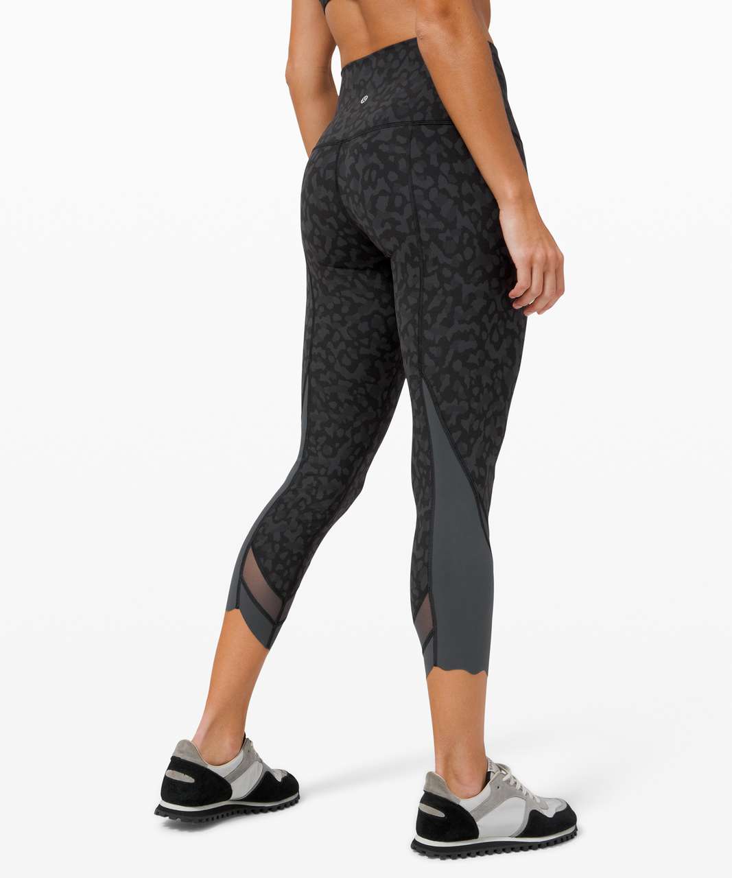 Lululemon Wunder Under Crop High-Rise *Roll Down Scallop Full-On Luxtreme  23 - Black - lulu fanatics