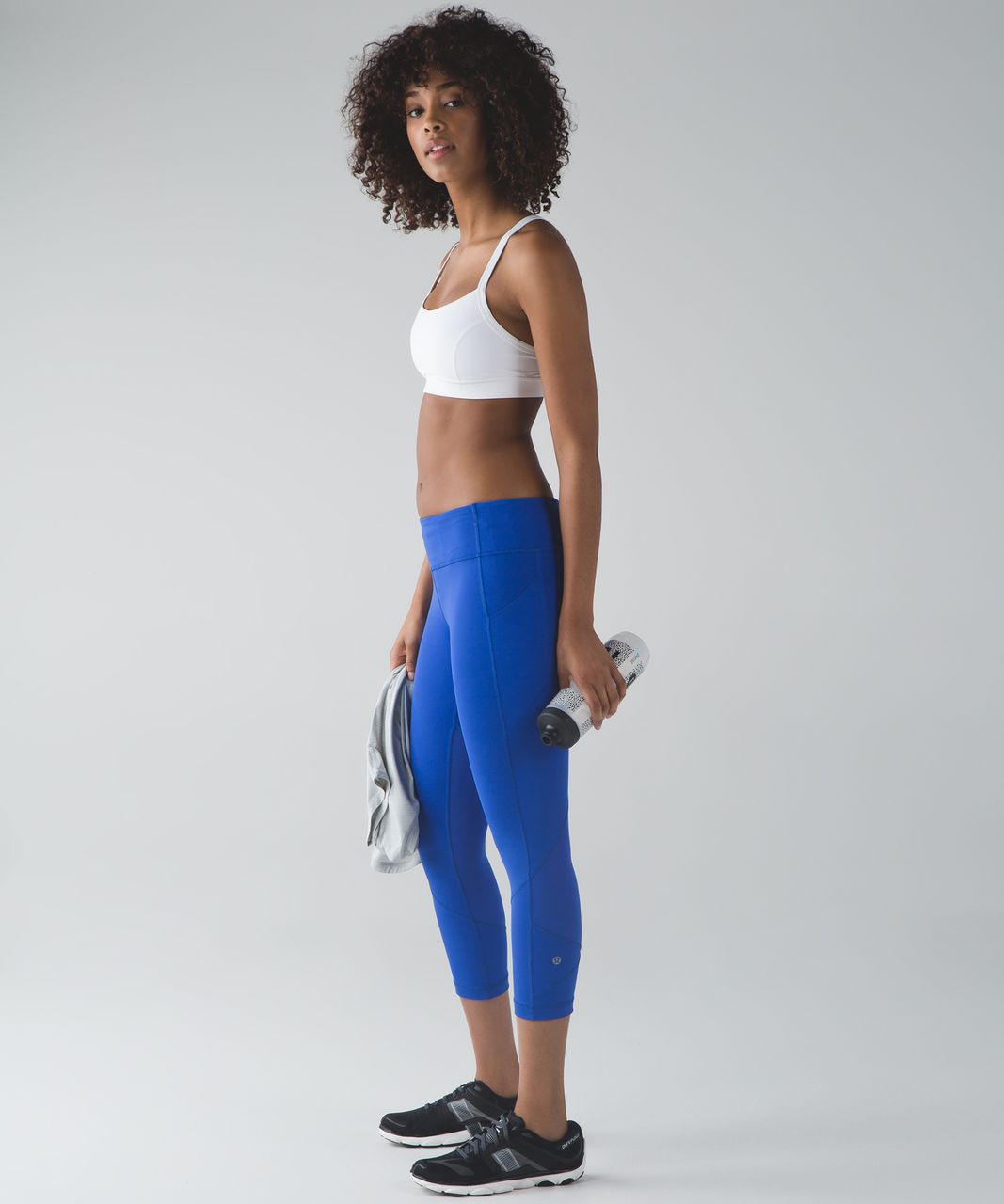 Lululemon Pace Rival Crop (19) - Line Up White Black / Black