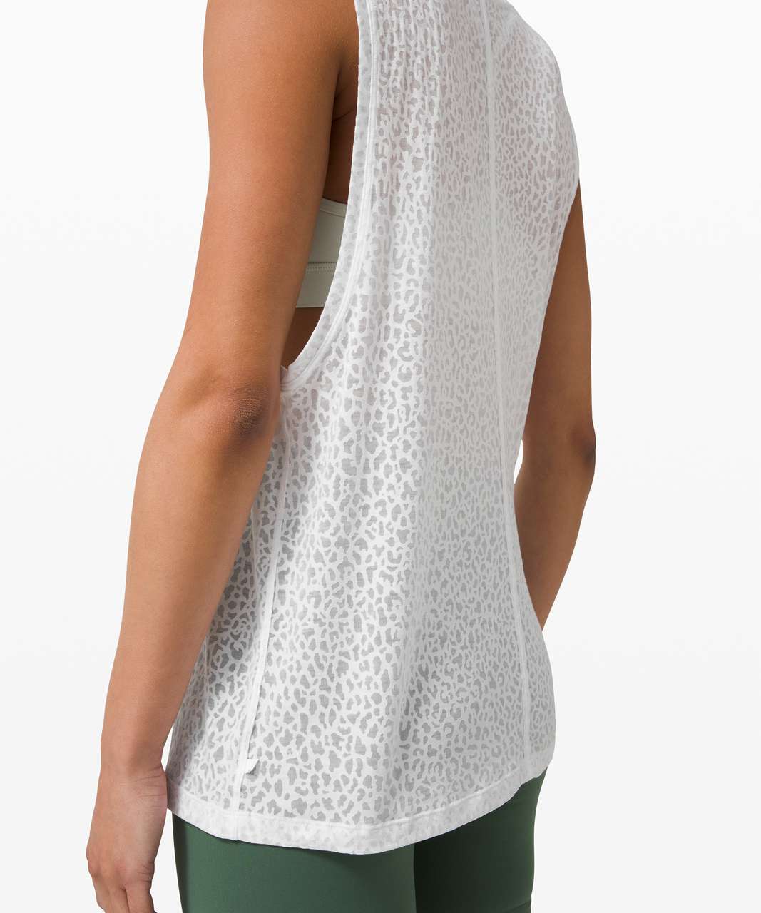 Lululemon All Yours Boyfriend Tank *Veil - City Camo Burnout White / White