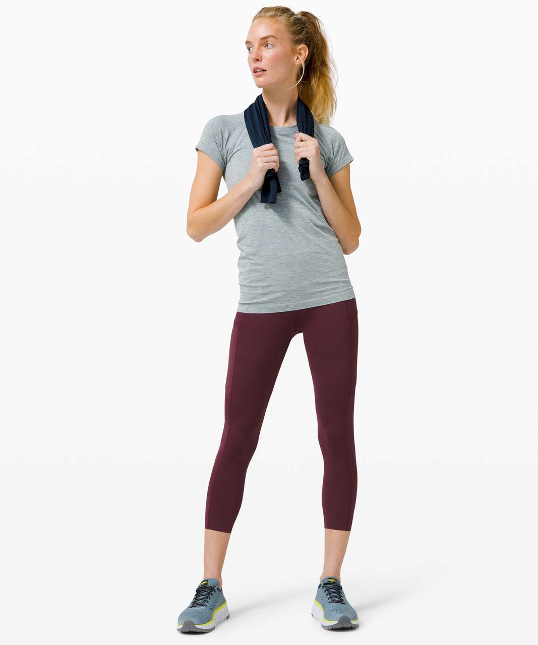 Lululemon Fast and Free High-Rise Crop II 23 *Non-Reflective - Cassis -  lulu fanatics